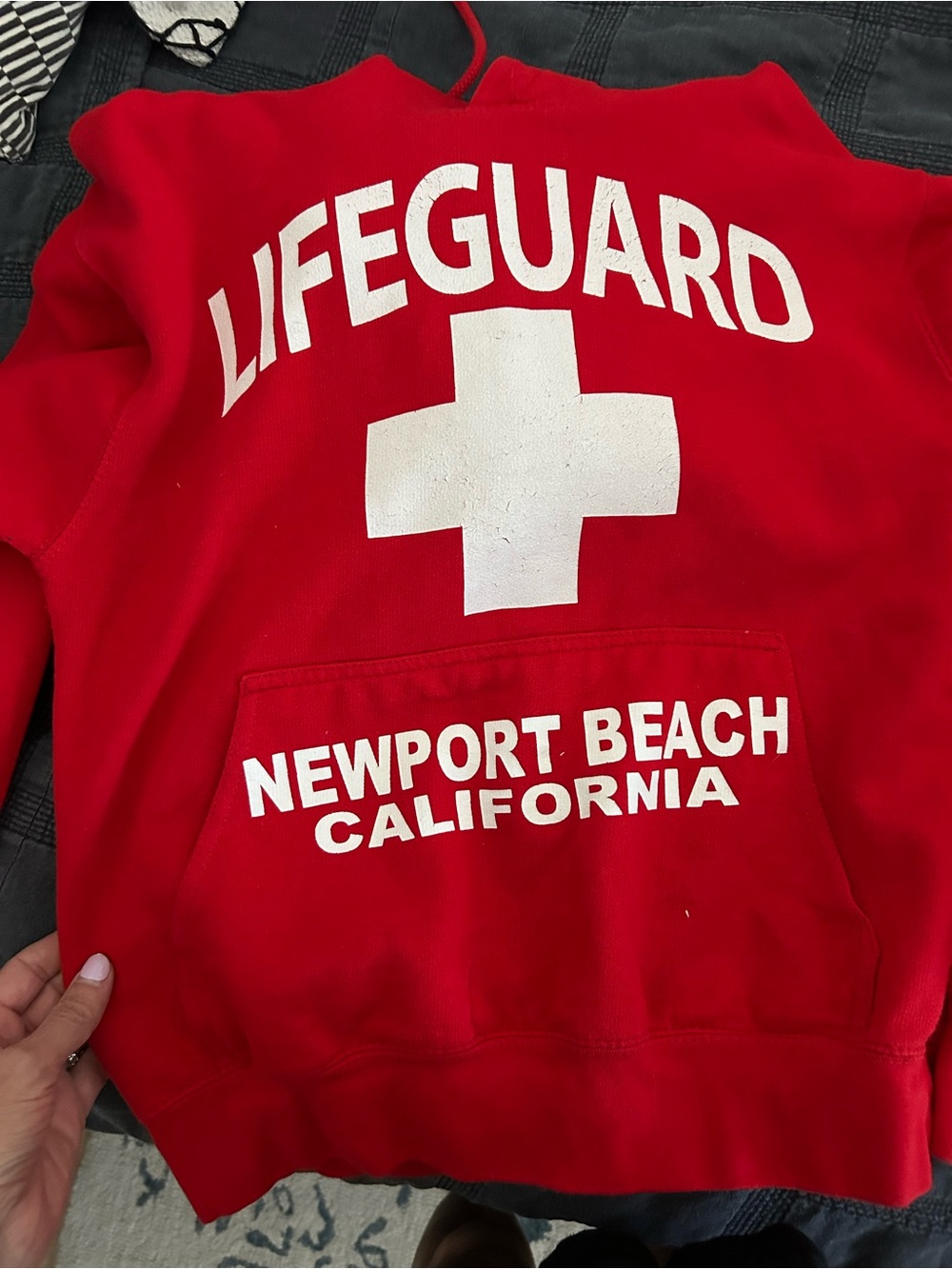 Newport Beach Red Lifeguard Hoodie